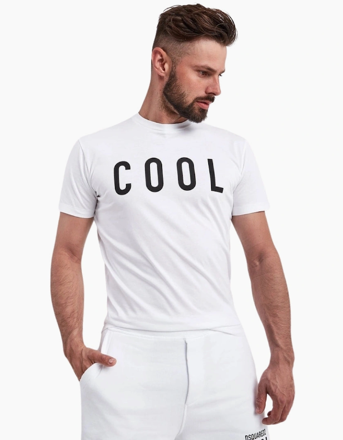 Dsquared2 Cool Print Logo White T-Shirt