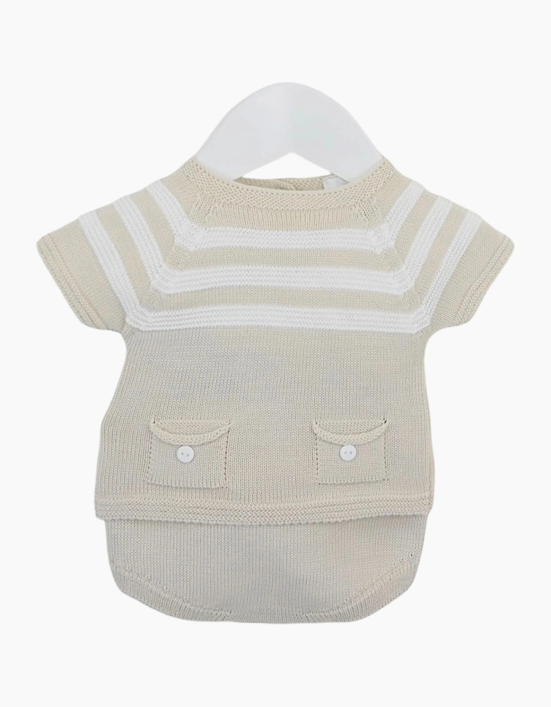Boys Beige Fine Knit Jam Pant Set, 4 of 3