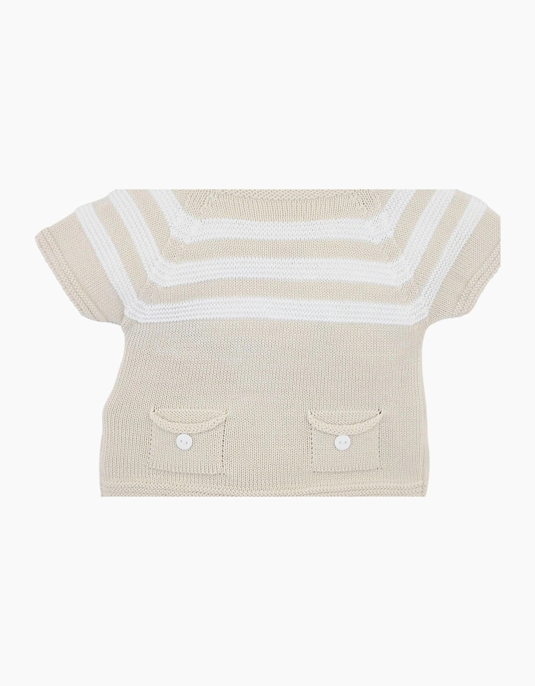 Boys Beige Fine Knit Jam Pant Set