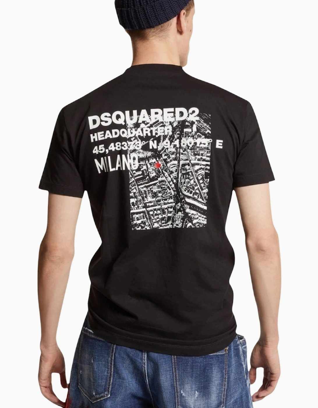 Dsquared2 Ceresio Map Cool Fit Black T-Shirt