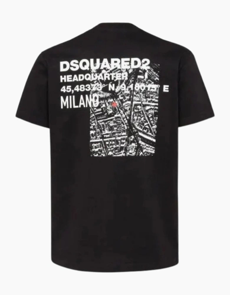 Dsquared2 Ceresio Map Cool Fit Black T-Shirt