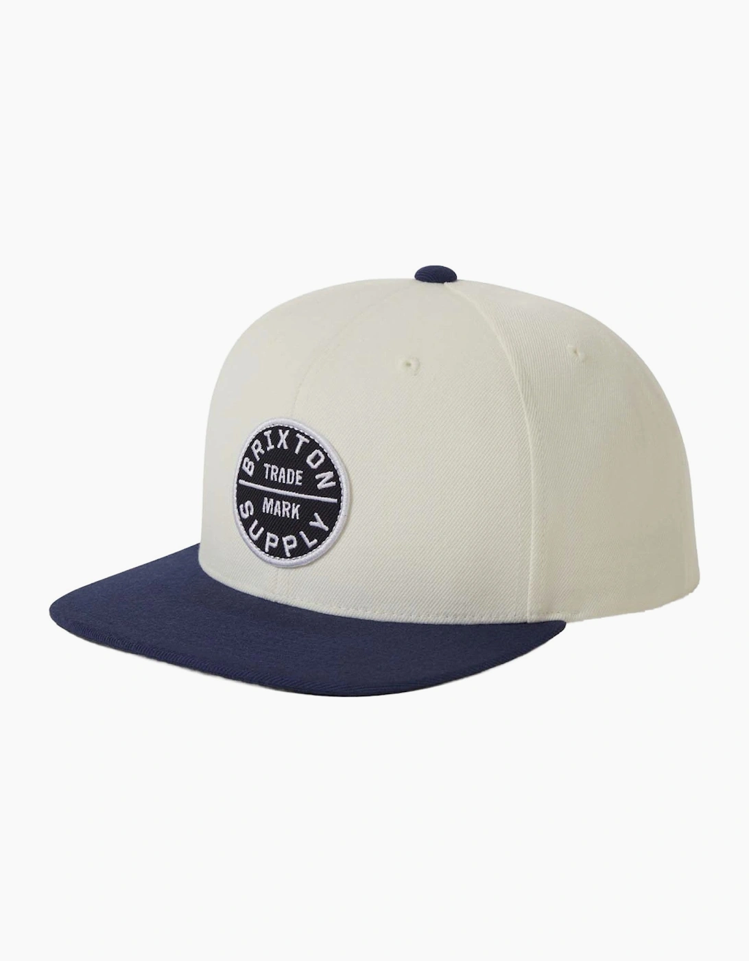 Brixton Men's White Oath Iii Snapback Baseball Cap - Size: One Size
