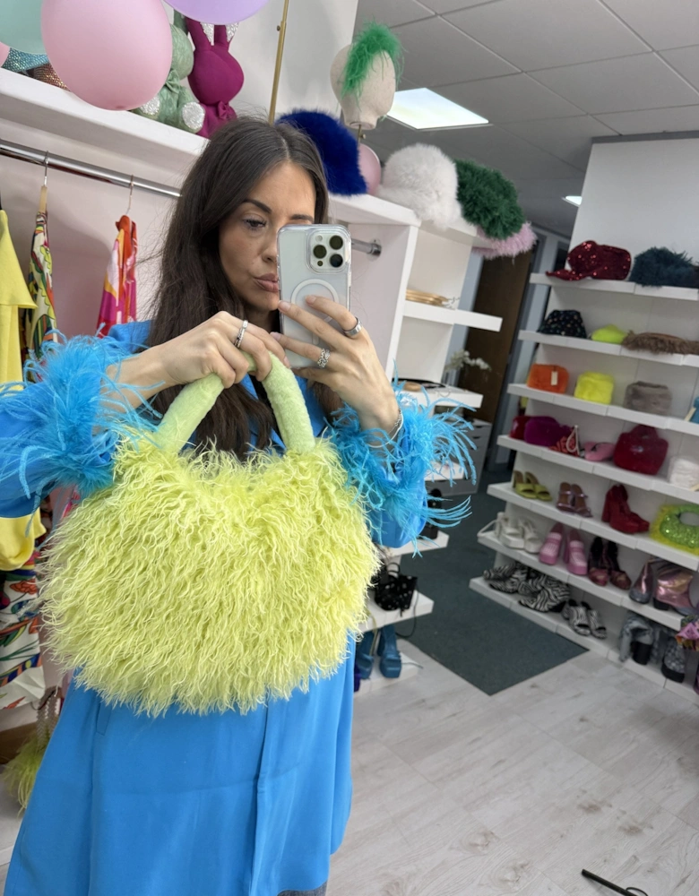Yellow Bamboo Eco Faux Fur Bag