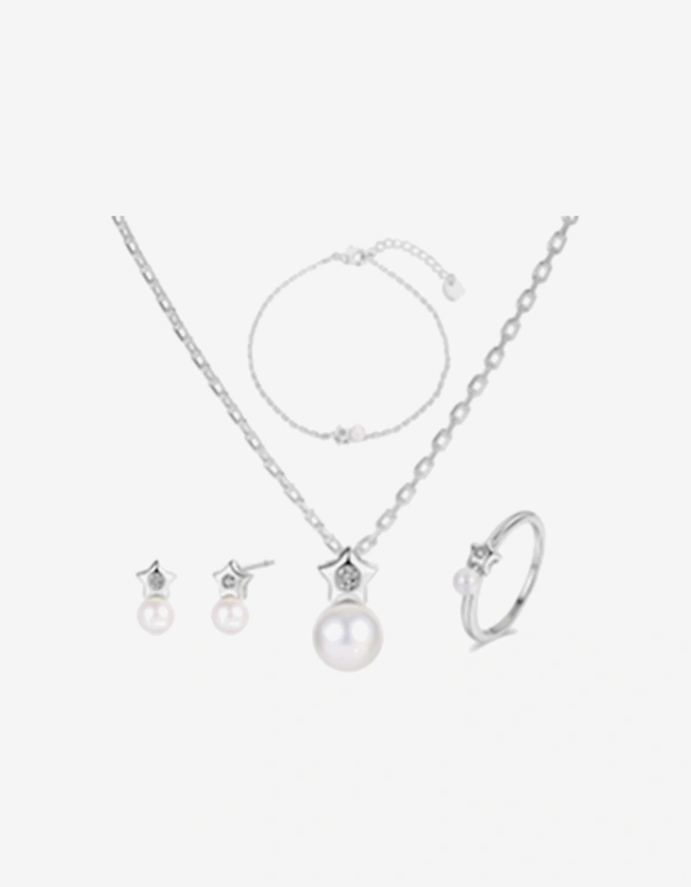 Secret Spoils Girls Star 5 Piece Jewellery Set in Silver (40cm)