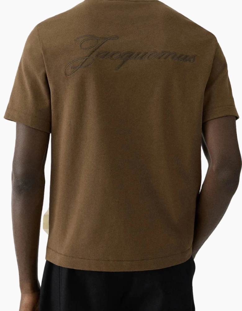 Men's Khaki Jacquemus Box Fit Logo T-Shirt
