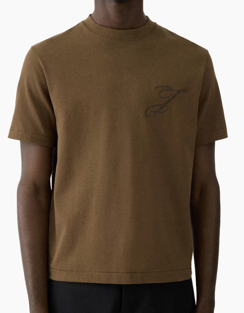 Men's Khaki Jacquemus Box Fit Logo T-Shirt