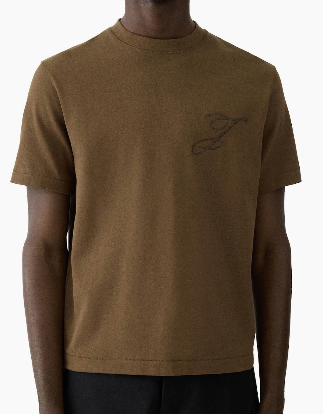 Men's Khaki Jacquemus Box Fit Logo T-Shirt