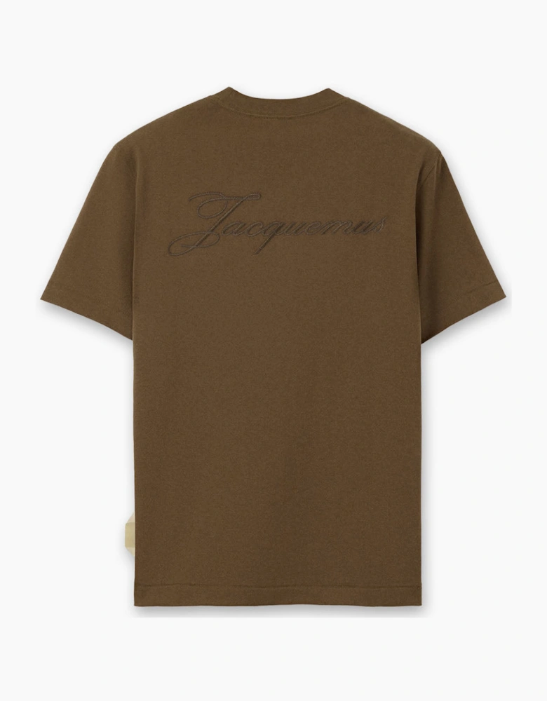 Men's Khaki Jacquemus Box Fit Logo T-Shirt