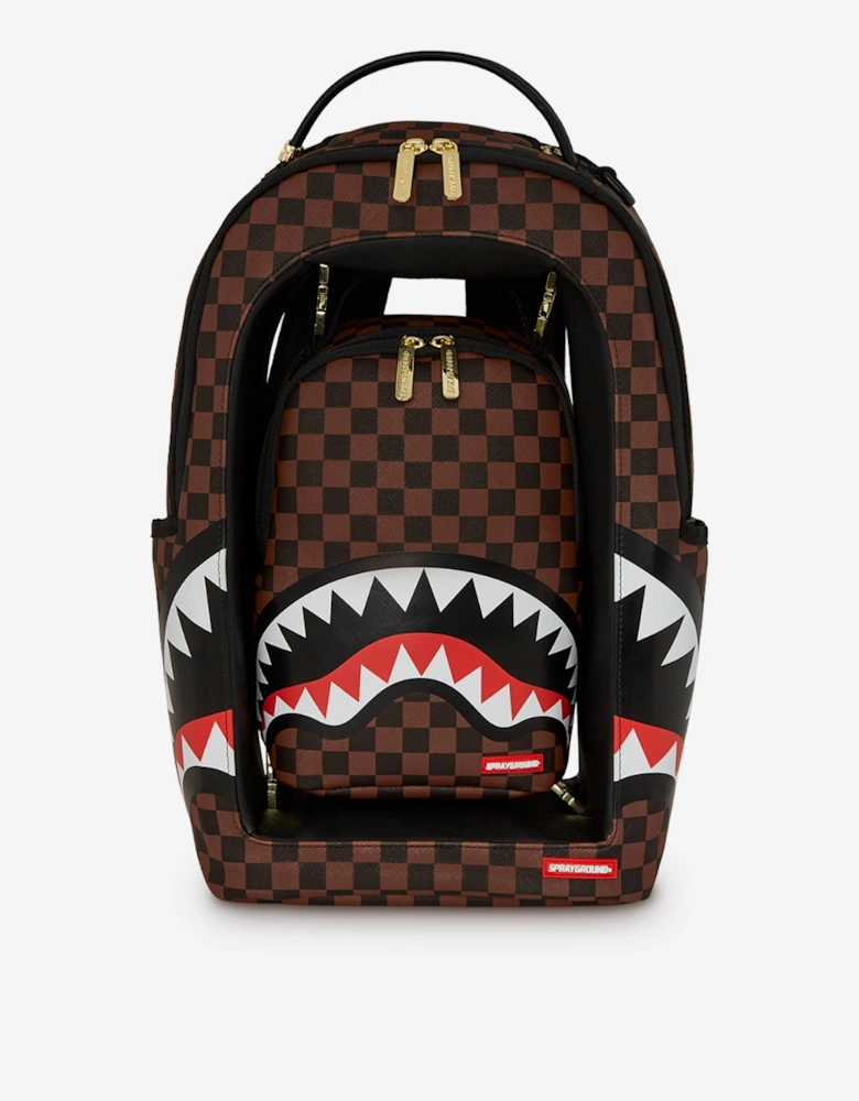 Sprayground Kids Sharks In A Hole In Paris Backpack in Brown (45cm)