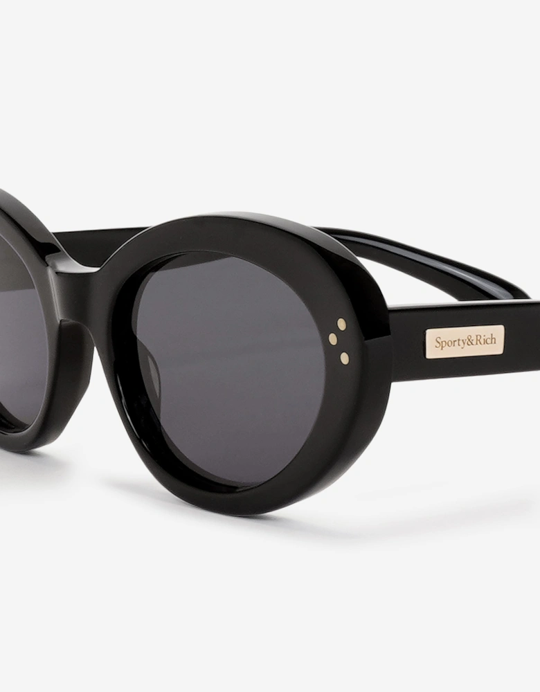 Sporty & Rich Girls Frame N.05 Sunglasses in Black