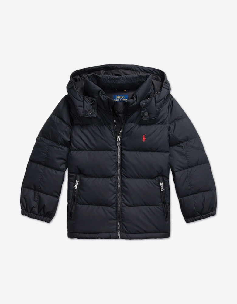 Ralph Lauren Boys Down Padded Puffer Jacket in Black