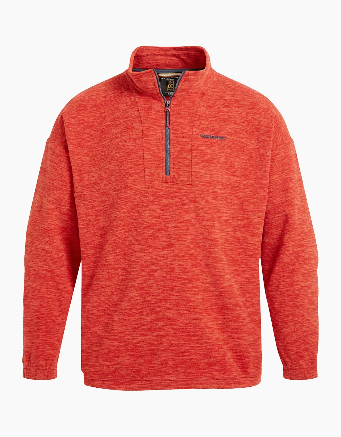 Craghoppers Mens Esk Colour Block Melange Half Zip Fleece Top