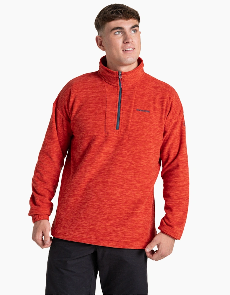 Craghoppers Mens Esk Colour Block Melange Half Zip Fleece Top