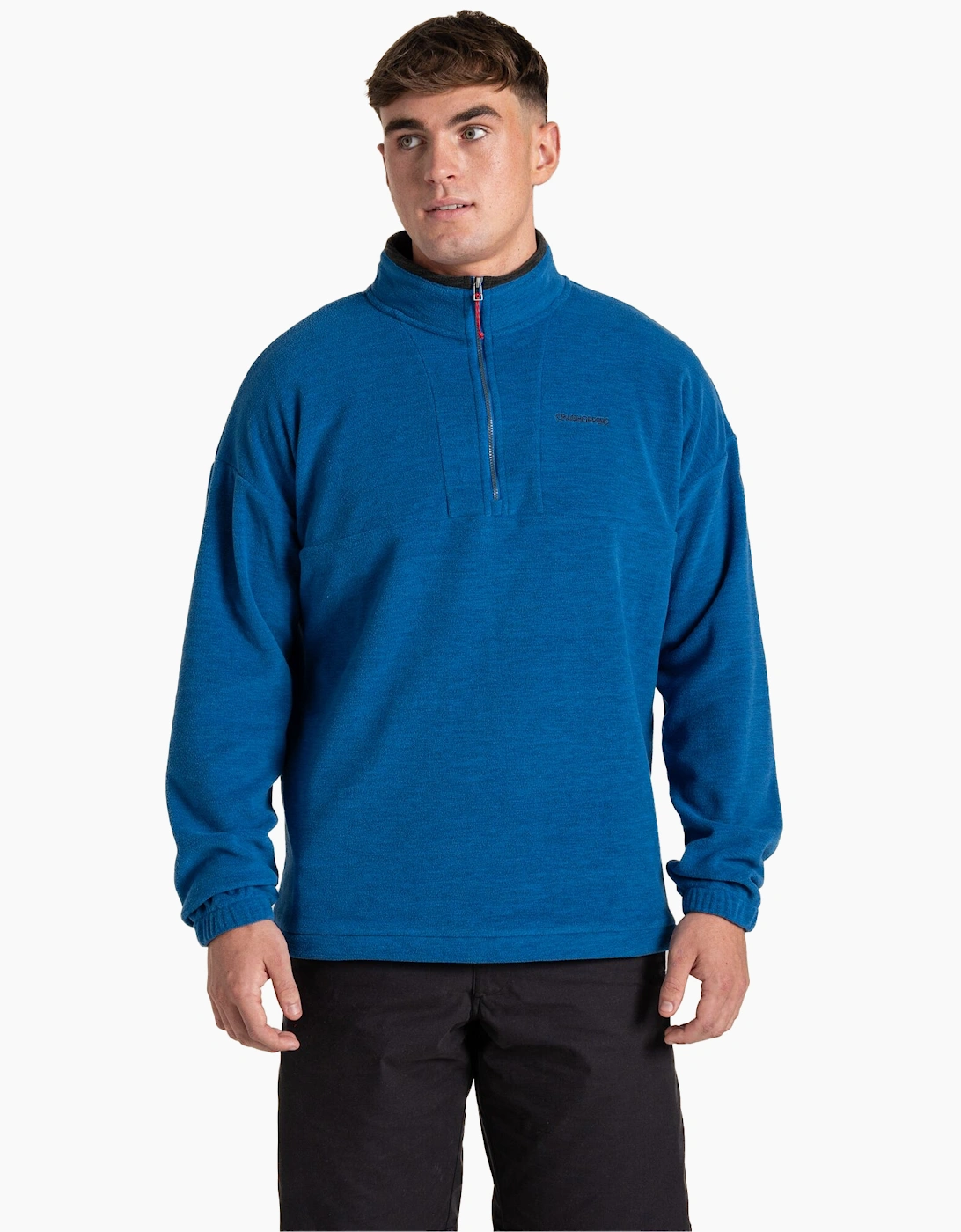Craghoppers Mens Esk Colour Block Melange Half Zip Fleece Top