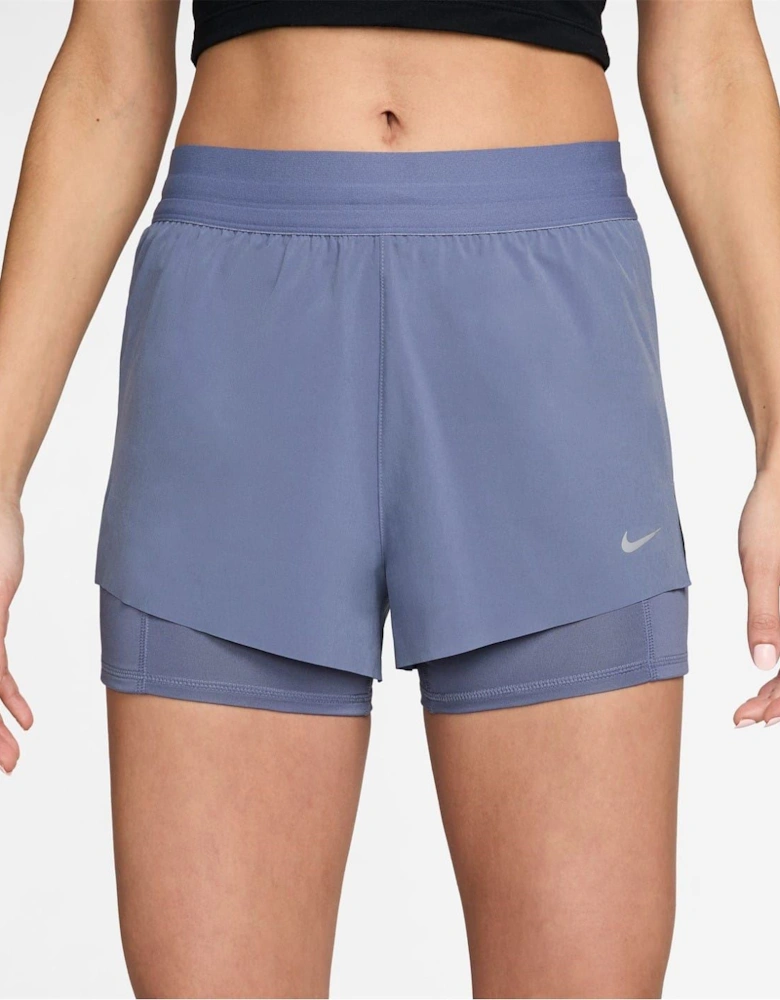 Womens Fit Swift Mid Rise 3 2 In 1 Shorts