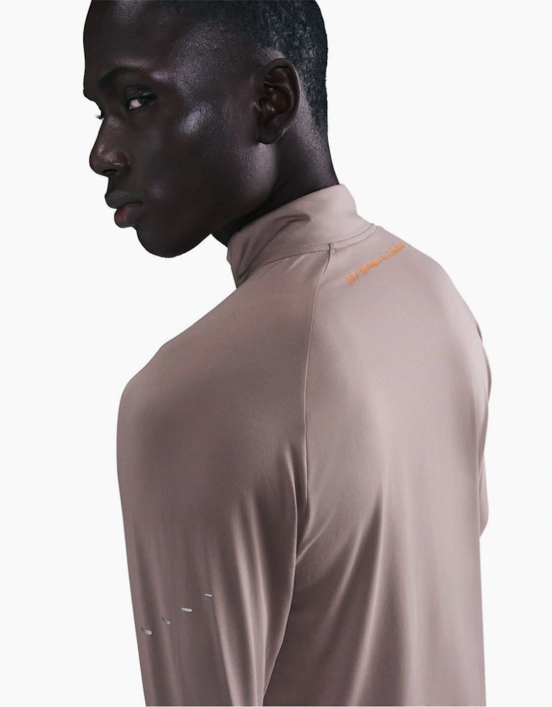 Half-Zip Funnel Neck Long Sleeve Tech Top