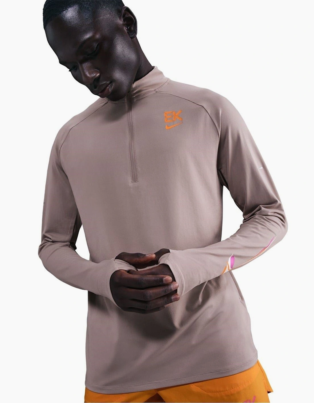 Half-Zip Funnel Neck Long Sleeve Tech Top