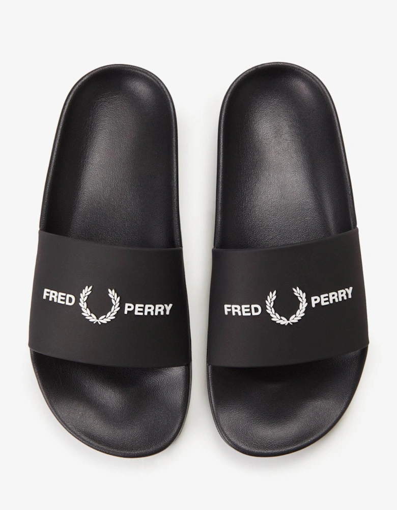Fred Perry Mens Branded Slider - Black 102