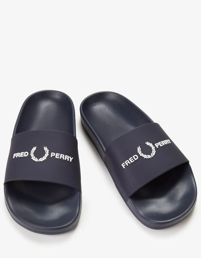 Fred Perry Mens Branded Slider - Navy 608