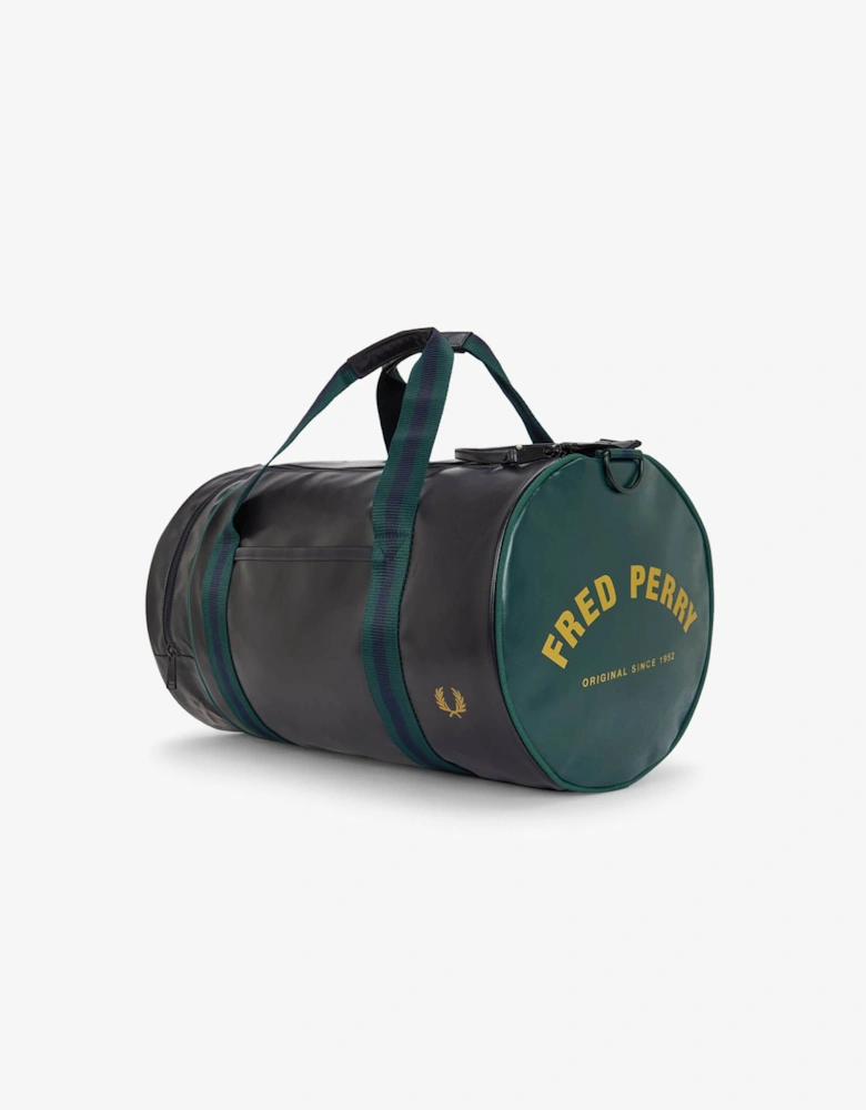 Fred Perry Recycled Polyester Classic Barrel Bag - Navy/Grassroots 83A