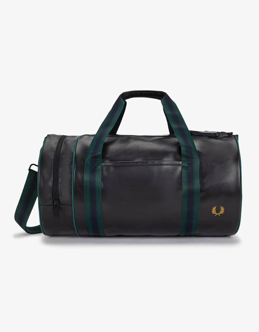 Fred Perry Recycled Polyester Classic Barrel Bag - Navy/Grassroots 83A