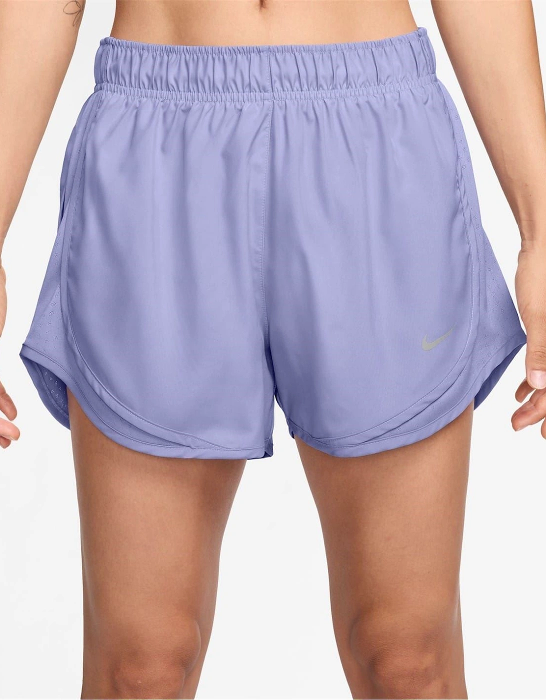 Womens Dri FIT Mid Rise Brief Lined Running Shorts