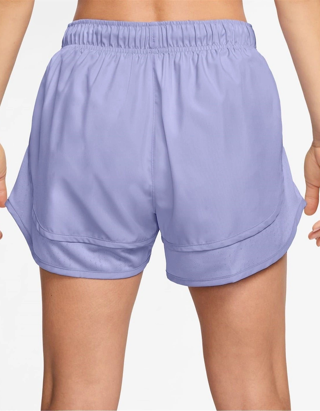 Womens Dri FIT Mid Rise Brief Lined Running Shorts