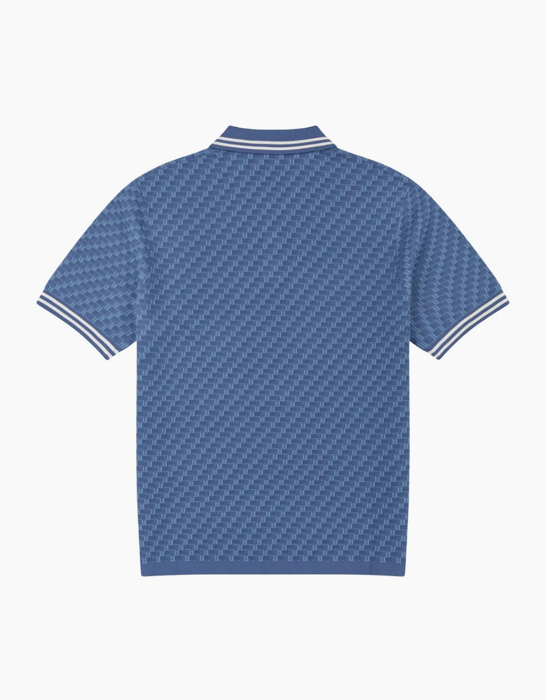 Alma De Ace Blue Rivea Knitted Polo Shirt