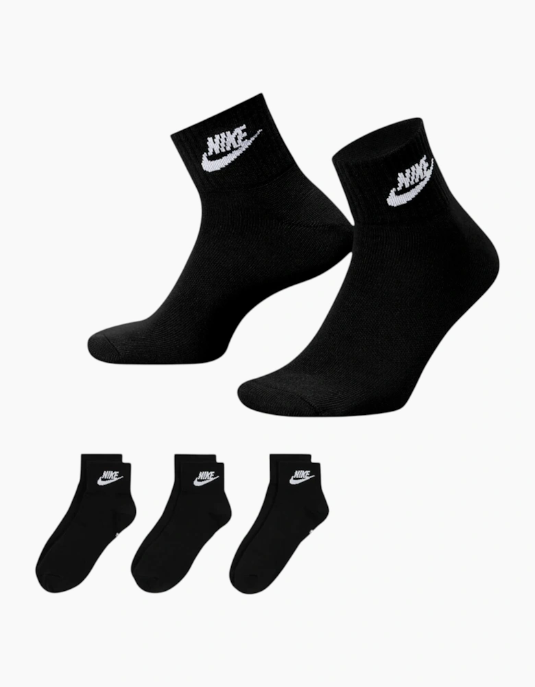 Nike DX5074 Mens Ankle Socks Essential Low Cut Socks 3 Pack