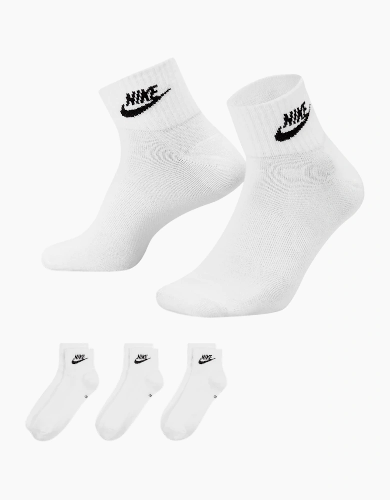 Nike DX5074 Mens Ankle Socks Essential Low Cut Socks 3 Pack