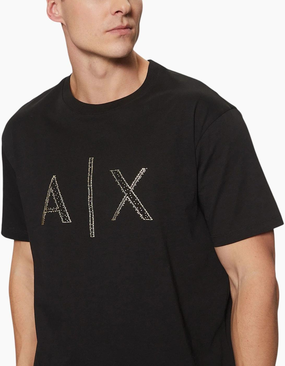 Armani Exchange Mens T-Shirts Milano A|X Print Casual Cotton Tee Summer Top
