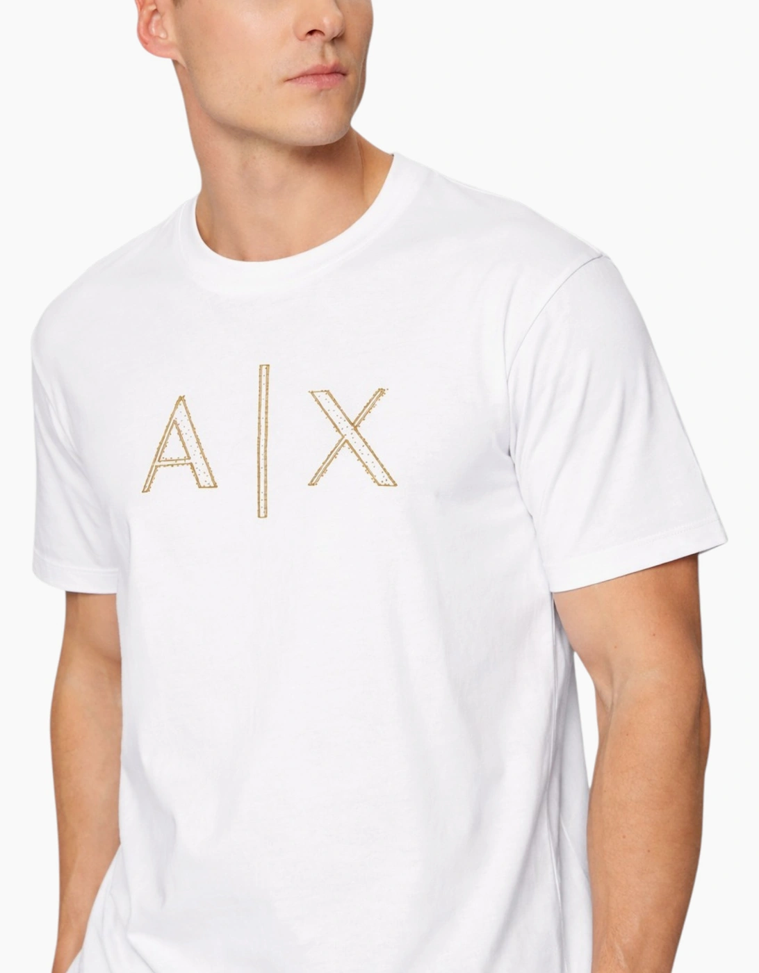 Armani Exchange Mens T-Shirts Milano A|X Print Casual Cotton Tee Summer Top