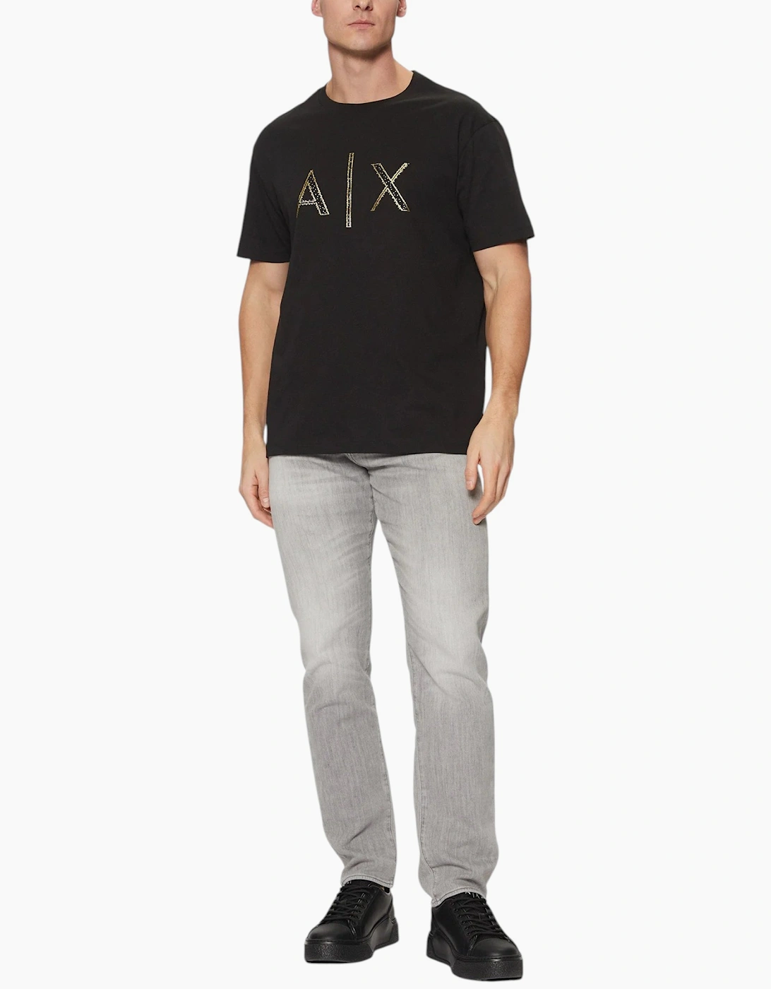 Armani Exchange Mens T-Shirts Milano A|X Print Casual Cotton Tee Summer Top