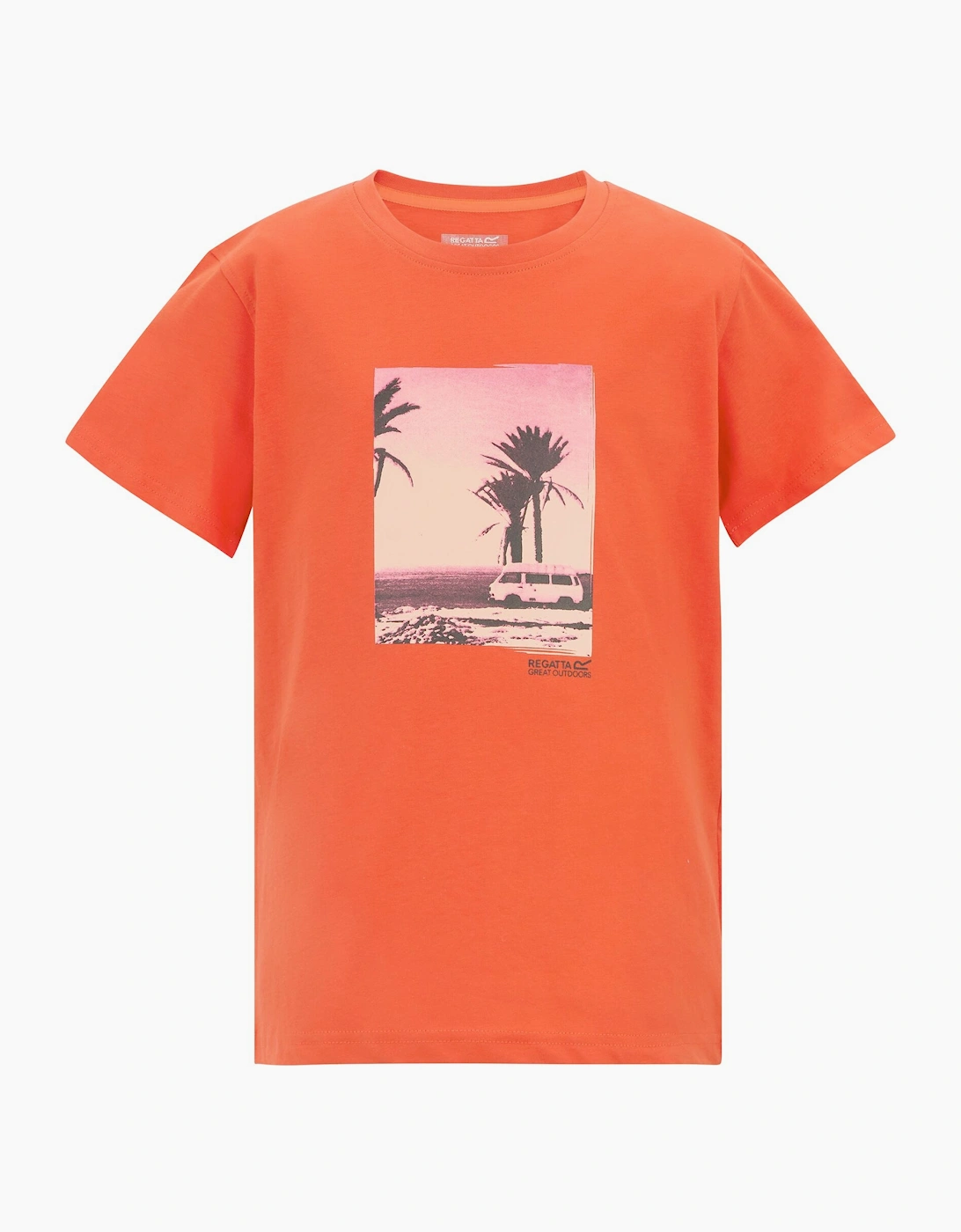Regatta Unisex Orange Childrens/ Bosley Palm Tree T-Shirt - Size 5 Years/6 Years Kids