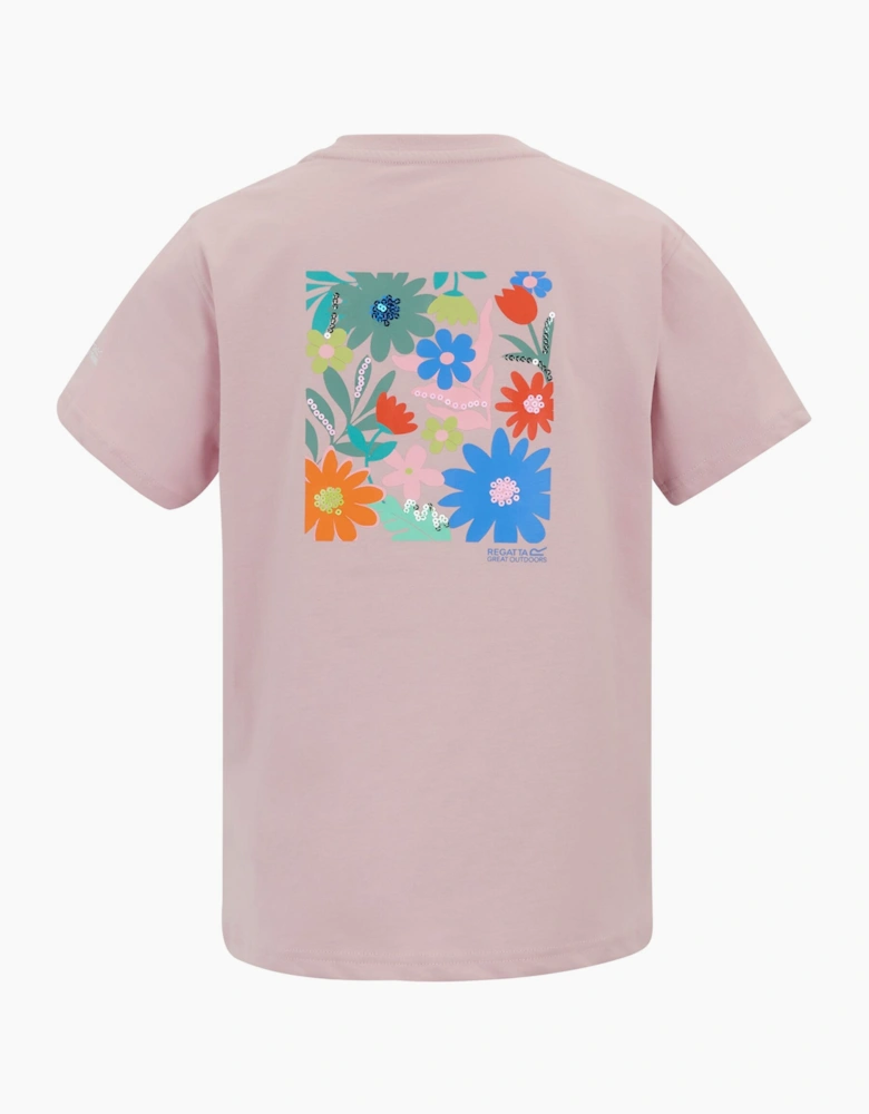 Regatta Childrens/Kids Bosley Floral Back Print T-Shirt