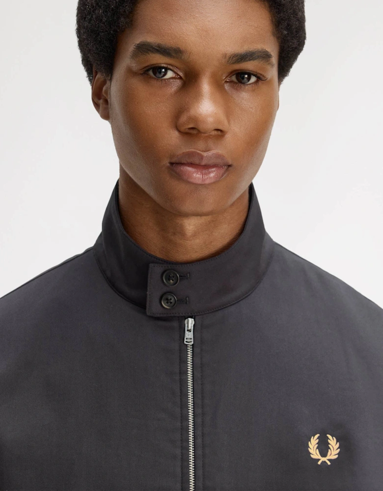 Fred Perry Mens Twill Harrington Jacket - Anchor Grey 297