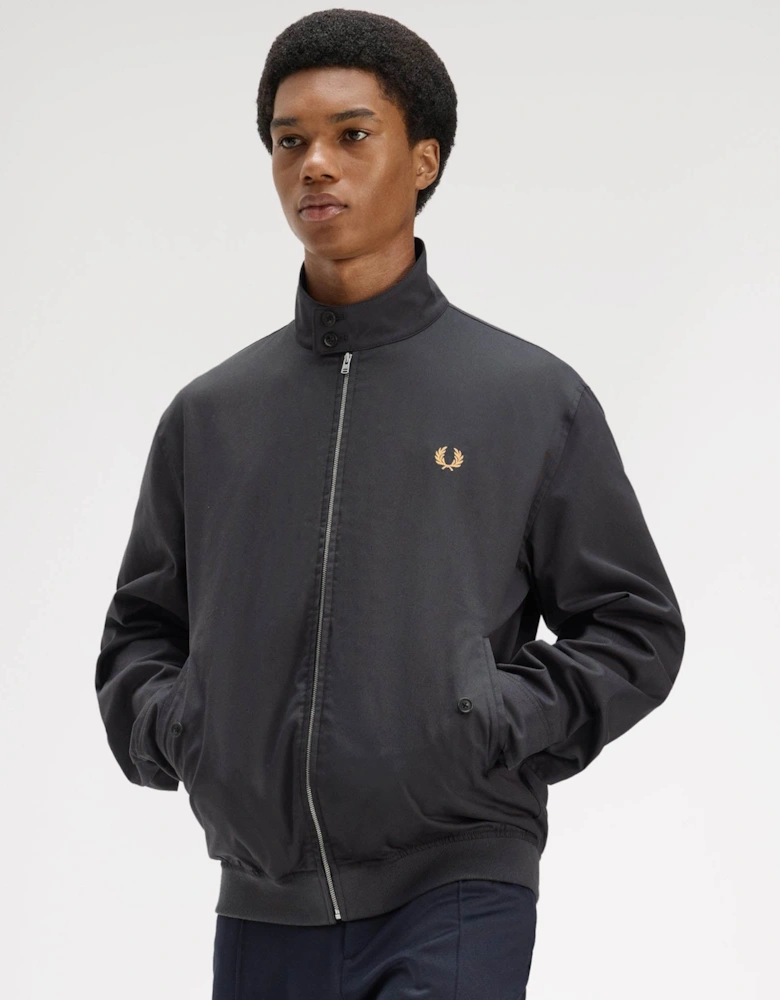 Fred Perry Mens Twill Harrington Jacket - Anchor Grey 297