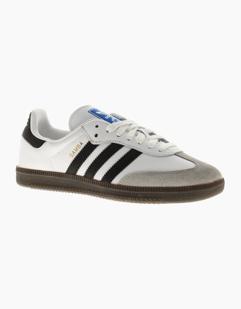 Adidas Originals Womens Trainers Samba Og Leather Lace Up white UK Size