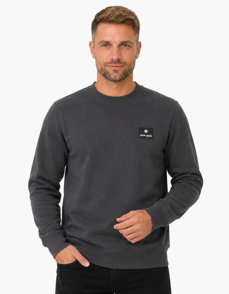 Snow Peak Square Logo Sweatshirt Charcoal