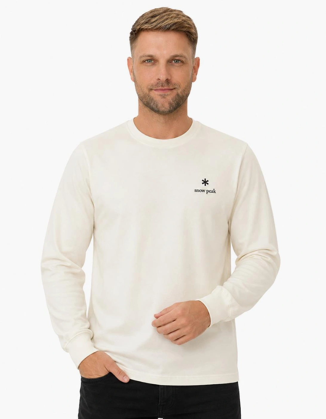Snow Peak L/S Logo T-Shirt Off White