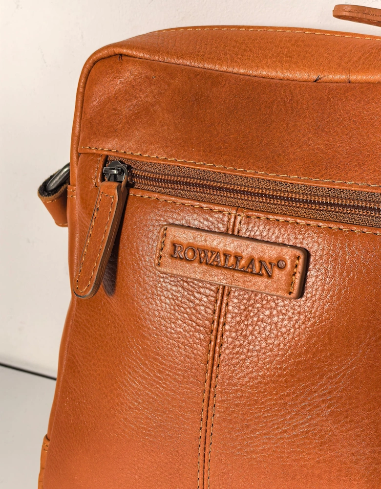 Rowallan Spartan Light Tan Medium Single Top Zip Cross Body Man Bag