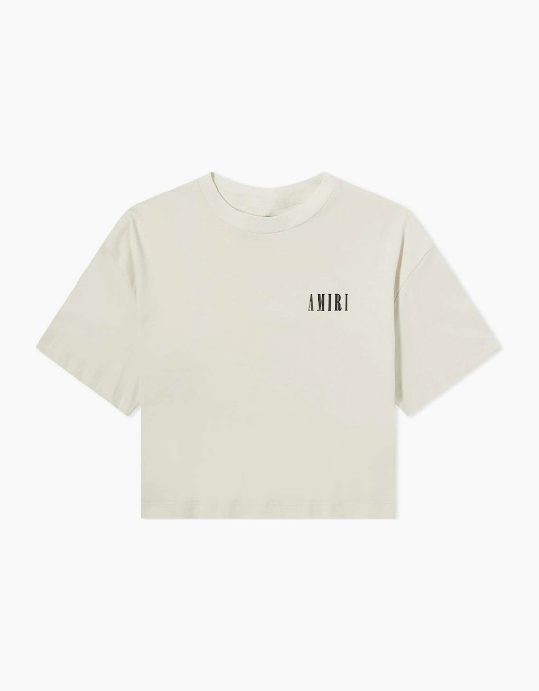 AMIRI WOMENS CORE LOGO CROPPED TEE ALABASTER, 4 of 3