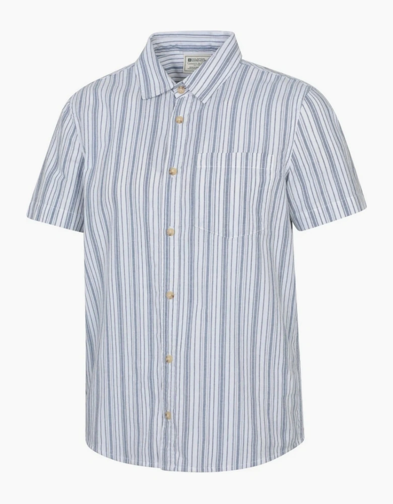 Mountain Warehouse Mens Derby Stripe Cotton Short-Sleeved Shirt