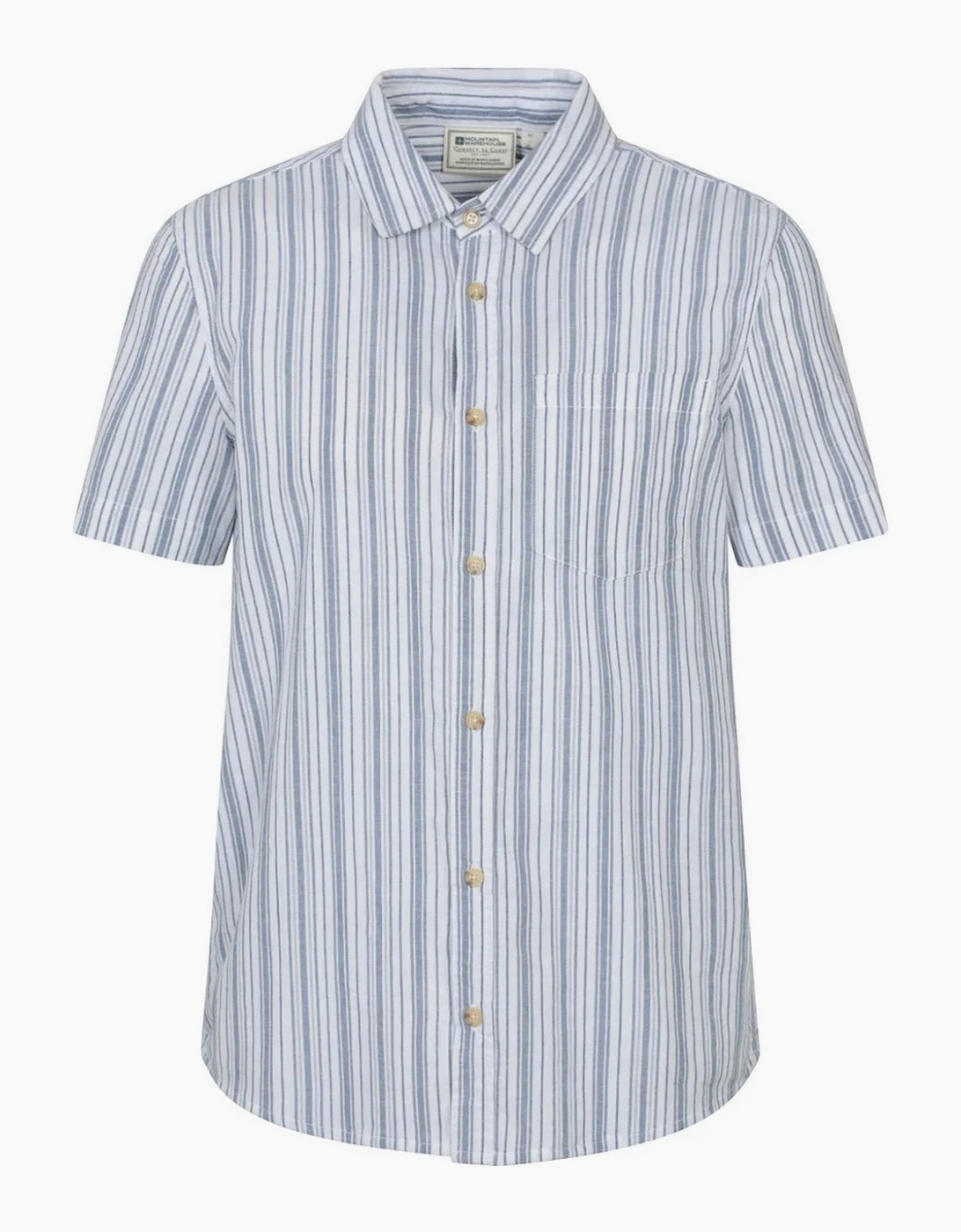 Mountain Warehouse Mens Derby Stripe Cotton Short-Sleeved Shirt, 4 of 3