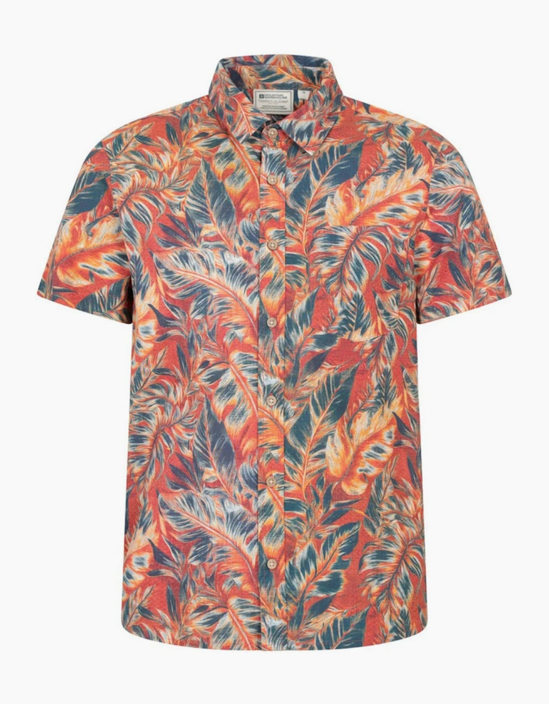 Mountain Warehouse Mens Tropical Leaves Short-Sleeved Shirt
