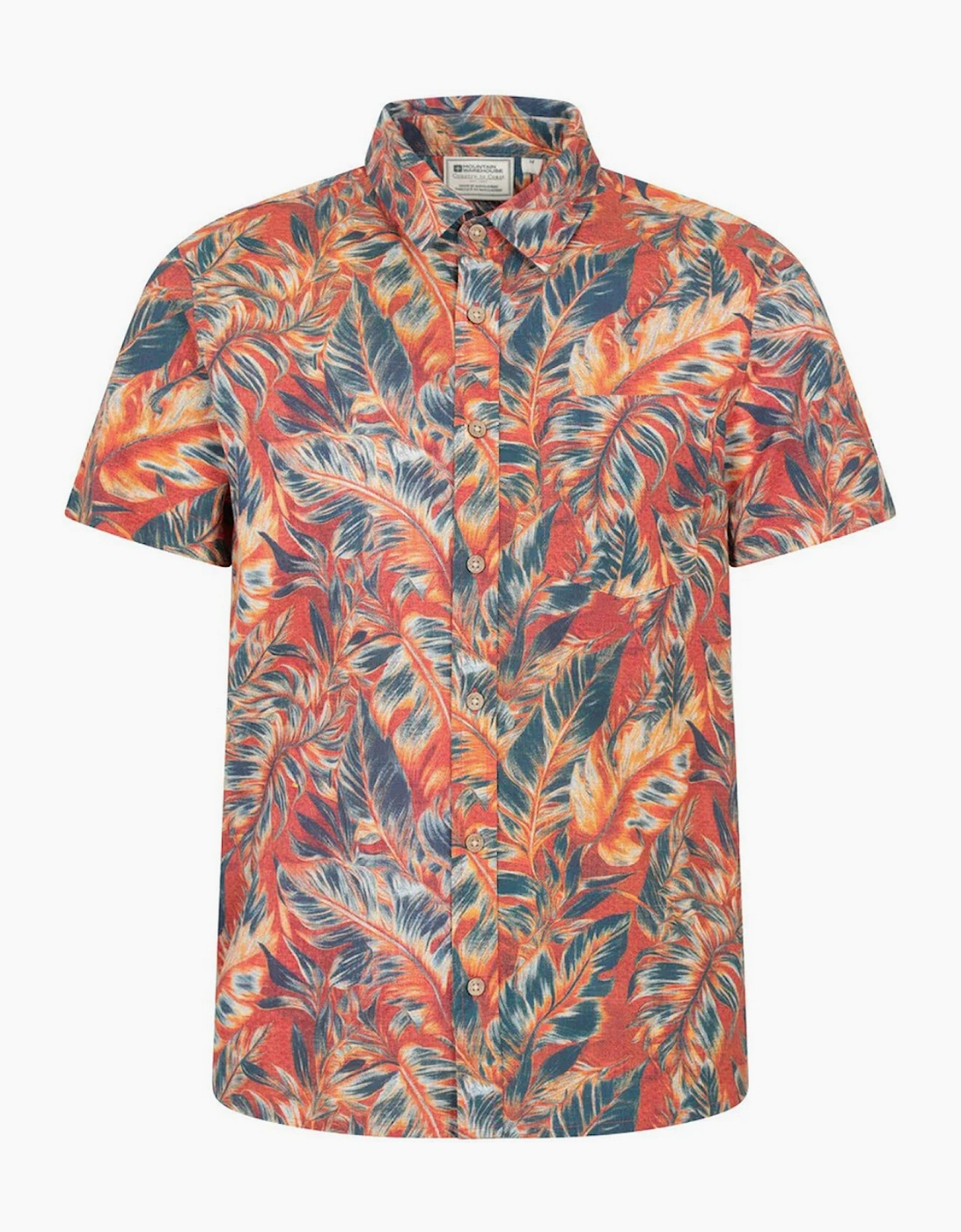 Mountain Warehouse Mens Tropical Leaves Short-Sleeved Shirt, 4 of 3