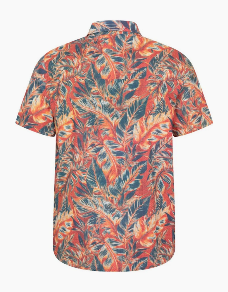 Mountain Warehouse Mens Tropical Leaves Short-Sleeved Shirt