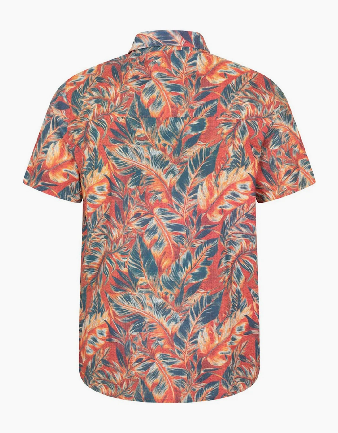 Mountain Warehouse Mens Tropical Leaves Short-Sleeved Shirt