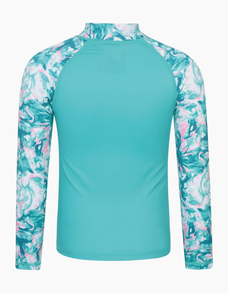 Mountain Warehouse Childrens/Kids Marble Effect Long-Sleeved Rash Guard