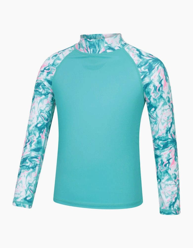 Mountain Warehouse Childrens/Kids Marble Effect Long-Sleeved Rash Guard